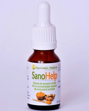 Sanohelp - extract de turmeric lichid bio cu concentratia maxima de curcumina solubila